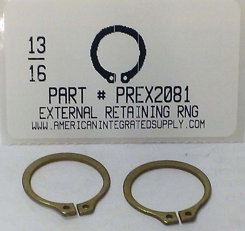 13/16" EXTERNAL RETAINING RING .762 GROOVE .751 FREE ID