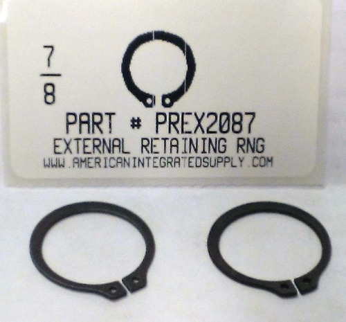 7/8" EXTERNAL RETAINING RING .821 GRV .810 FREE ID