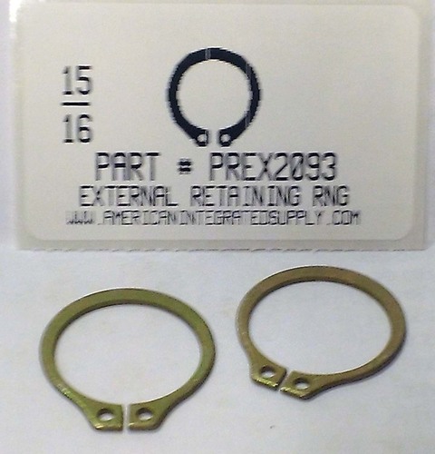 15/16" EXTERNAL RETAINING RING .882 GROOVE .867 FREE ID