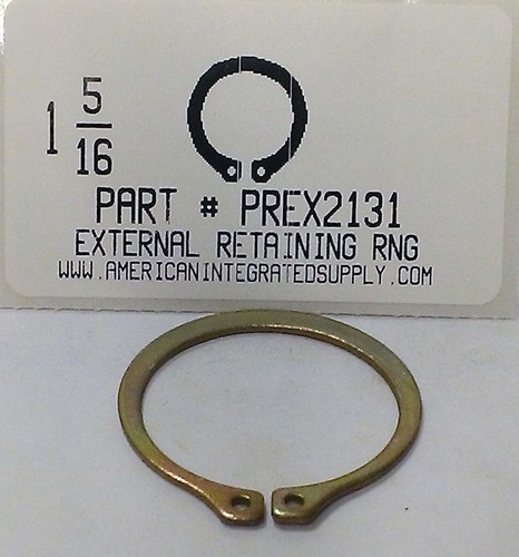 1-5/16" EXTERNAL RETAINING RING 1.232 GROOVE 1.214 FREE ID