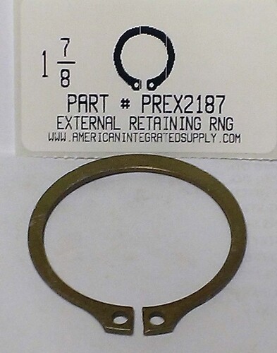 1-7/8 EXTERNAL RETAINING RING 1.76 GROOVE 1.735 FREE ID