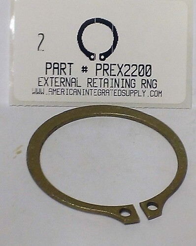 2" EXTERNAL RETAINING RING 1.886 GROOVE 1.850 FREE ID