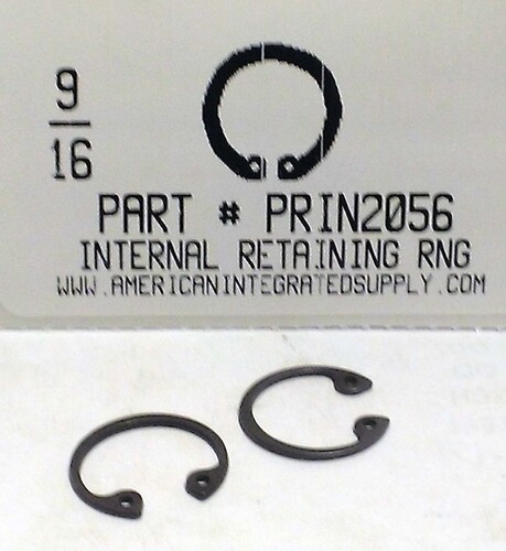 9/16" INTERNAL RETAINING RING .596 GROOVE .620 FREE OD