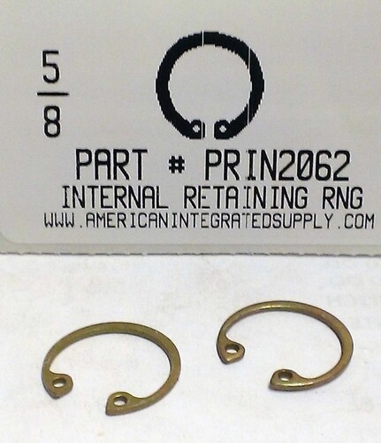 5/8" INTERNAL RETAINING RING STEEL .665 GROOVE