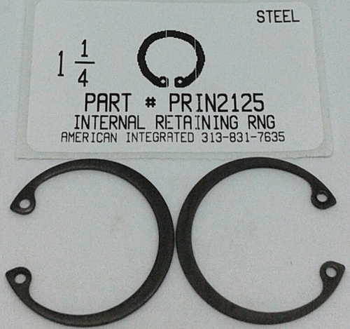 1-1/4" INTERNAL RETAINING RING STEEL 1.33 GROOVE