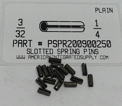 3/32X1/4 SLOTTED SPRING PIN STEEL PLAIN