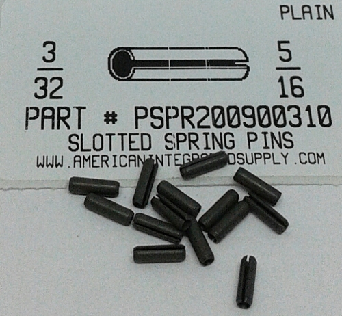 3/32X5/16 SLOTTED SPRING PIN STEEL PLAIN