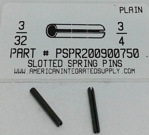 3/32X3/4 SLOTTED SPRING PIN STEEL PLAIN