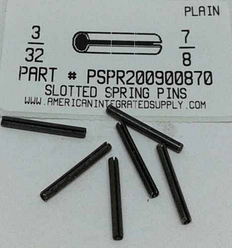 3/32X7/8 SLOTTED SPRING PIN STEEL PLAIN