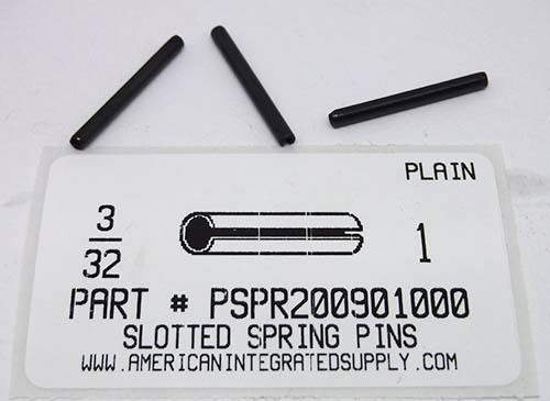 3/32X1 SLOTTED SPRING PIN STEEL PLAIN