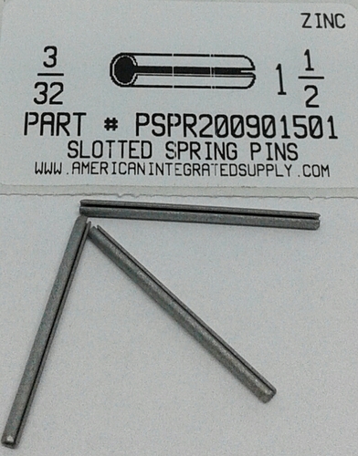 3/32X1-1/2 SLOTTED SPRING PIN STEEL ZINC PLATED