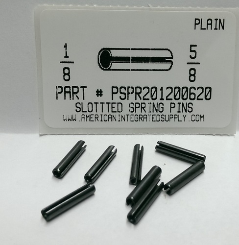 1/8X5/8 SLOTTED SPRING PIN STEEL PLAIN