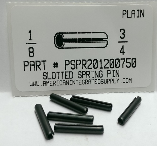 1/8X3/4 SLOTTED SPRING PIN STEEL PLAIN