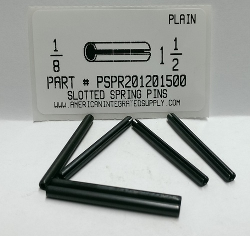 1/8X1-1/2 SLOTTED SPRING PIN STEEL PLAIN