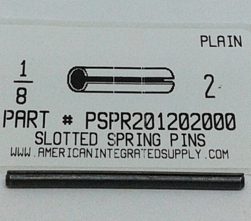 1/8X2 SLOTTED SPRING PIN STEEL PLAIN