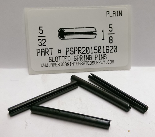 5/32X1-5/8 SLOTTED SPRING PIN STEEL PLAIN