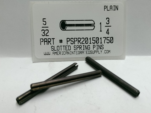 5/32X1-3/4 SLOTTED SPRING PIN STEEL PLAIN