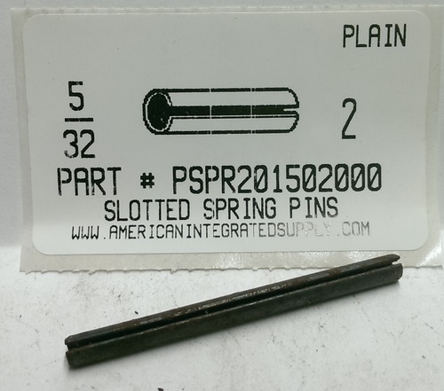 5/32X2 SLOTTED SPRING PIN STEEL PLAIN