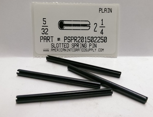 5/32X2-1/4 SLOTTED SPRING PIN STEEL PLAIN