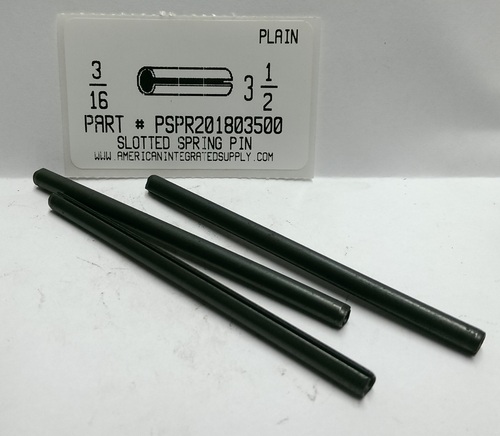 3/16X3-1/2 SLOTTED SPRING PIN STEEL PLAIN