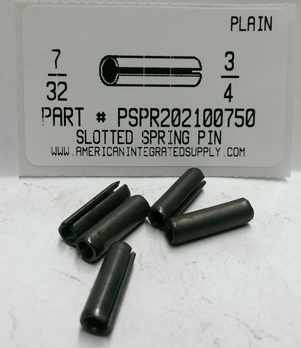 7/32X3/4 SLOTTED SPRING PIN STEEL PLAIN