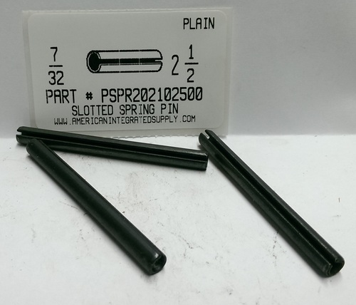 7/32X2-1/2 SLOTTED SPRING PIN STEEL PLAIN