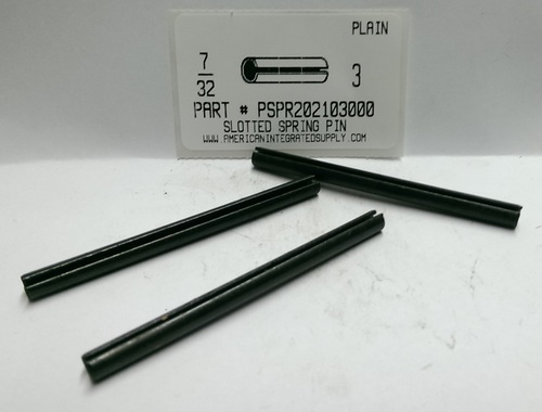 7/32X3 SLOTTED SPRING PIN STEEL PLAIN