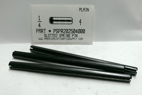 1/4X4 SLOTTED SPRING PIN STEEL PLAIN