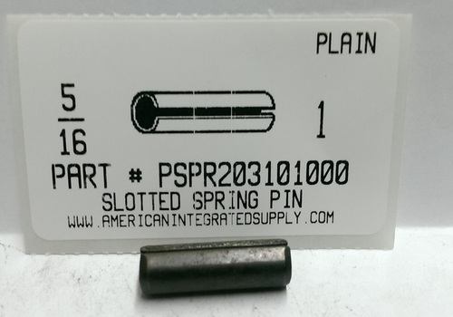 5/16X1 SLOTTED SPRING PIN STEEL PLAIN