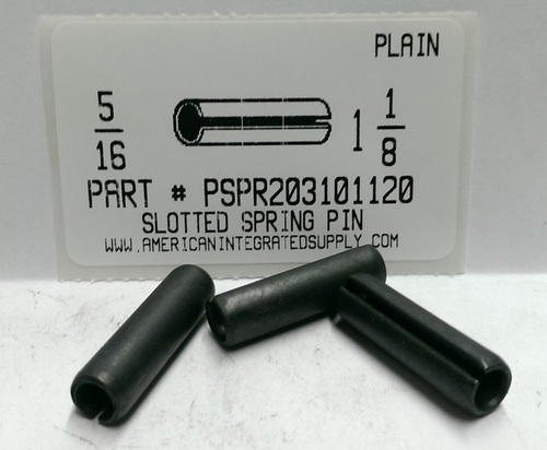 5/16X1-1/8 SLOTTED SPRING PIN STEEL PLAIN