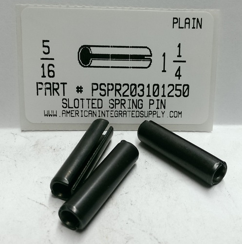 5/16X1-1/4 SLOTTED SPRING PIN STEEL PLAIN