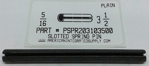 5/16X3-1/2 SLOTTED SPRING PIN STEEL PLAIN