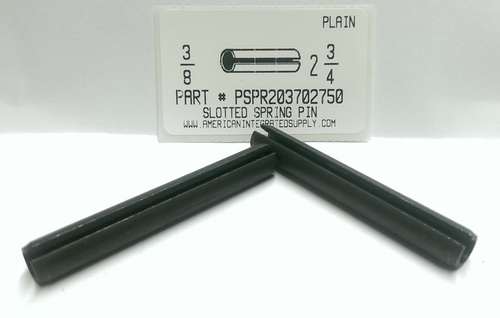 3/8X2-3/4 SLOTTED SPRING PIN STEEL PLAIN