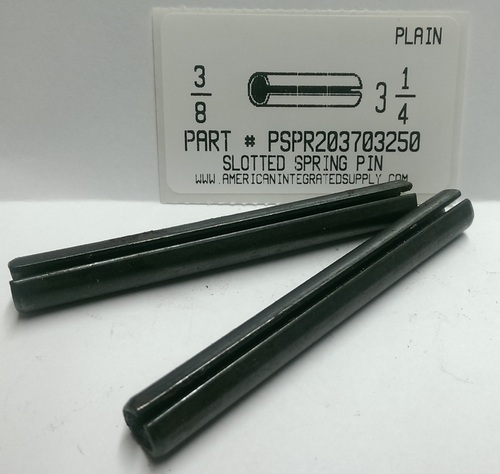 3/8X3-1/4 SLOTTED SPRING PIN STEEL PLAIN