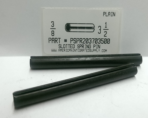 3/8X3-1/2 SLOTTED SPRING PIN STEEL PLAIN