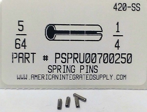 5/64X1/4 SLOTTED SPRING PIN 420 STAINLESS STEEL