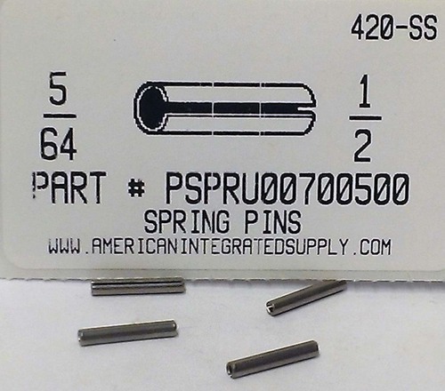 5/64X1/2 SLOTTED SPRING PIN 420 STAINLESS STEEL