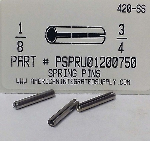 1/8X3/4 SLOTTED SPRING PIN 420 STAINLESS STEEL