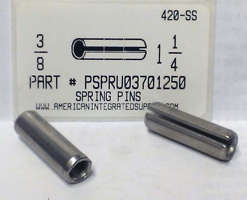 3/8X1-1/4 SLOTTED SPRING PIN 420 STAINLESS STEEL