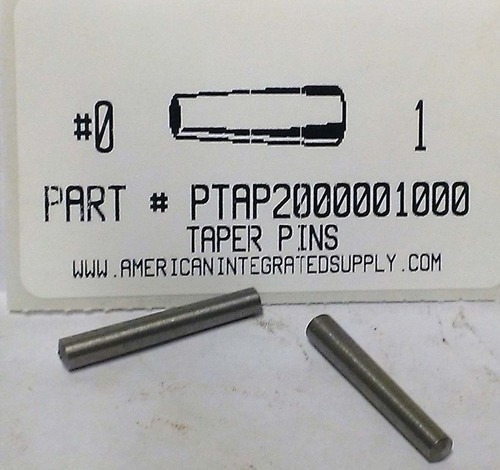 #0X1 TAPER PIN STEEL PLAIN .156" LARGE END DIAMETER (DISCONTINUED)