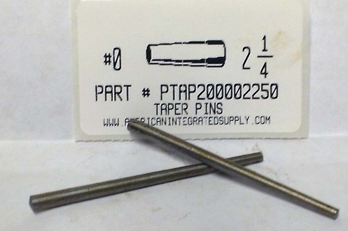 #0X2-1/4 TAPER PIN STEEL PLAIN .156" LARGE END DIAMETER (DISCONTINUED)