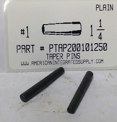 #1X1-1/4 TAPER PIN STEEL PLAIN .172" LARGE END DIAMETER (DISCONTINUED)