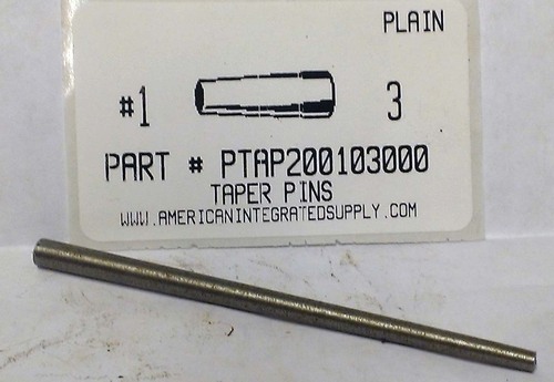 #1X3 TAPER PIN STEEL PLAIN .172" LARGE END DIAMETER