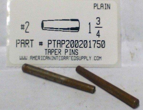 #2X1-3/4 TAPER PIN STEEL PLAIN .193" LARGE END DIAMETER (DISCONTINUED)