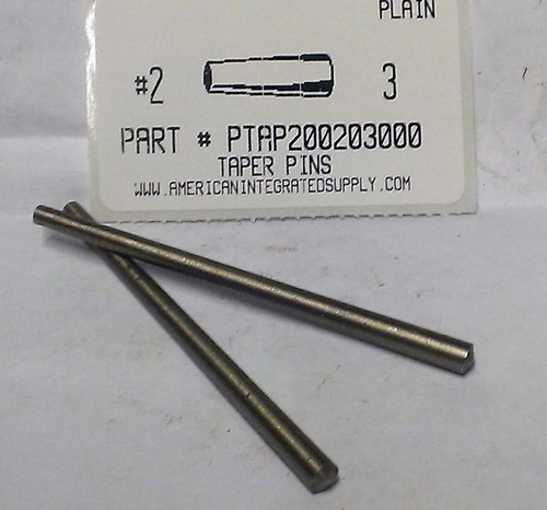 #2X3 TAPER PIN STEEL PLAIN .193" LARGE END DIAMETER (DISCONTINUED)