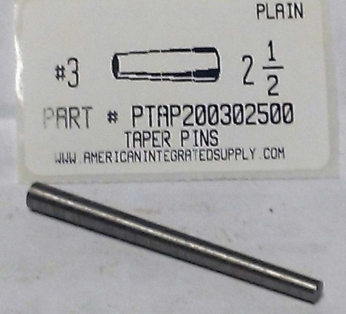 #3X2-1/4 TAPER PIN STEEL PLAIN .219" LARGE END DIAMETER (DISCONTINUED)