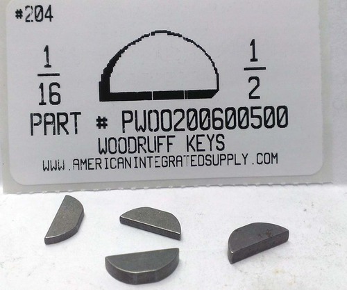 #1 1/16X1/2 WOODRUFF KEY STEEL PLAIN