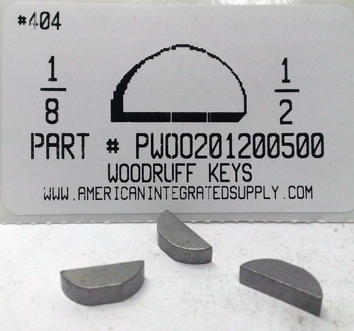 #3 1/8X1/2 WOODRUFF KEY STEEL PLAIN