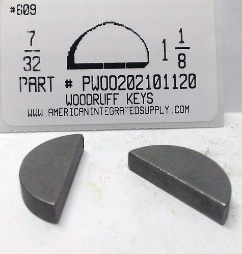 #17 7/32X1-1/8 WOODRUFF KEY STEEL PLAIN