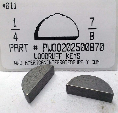 #A 1/4X7/8 WOODRUFF KEY STEEL PLAIN